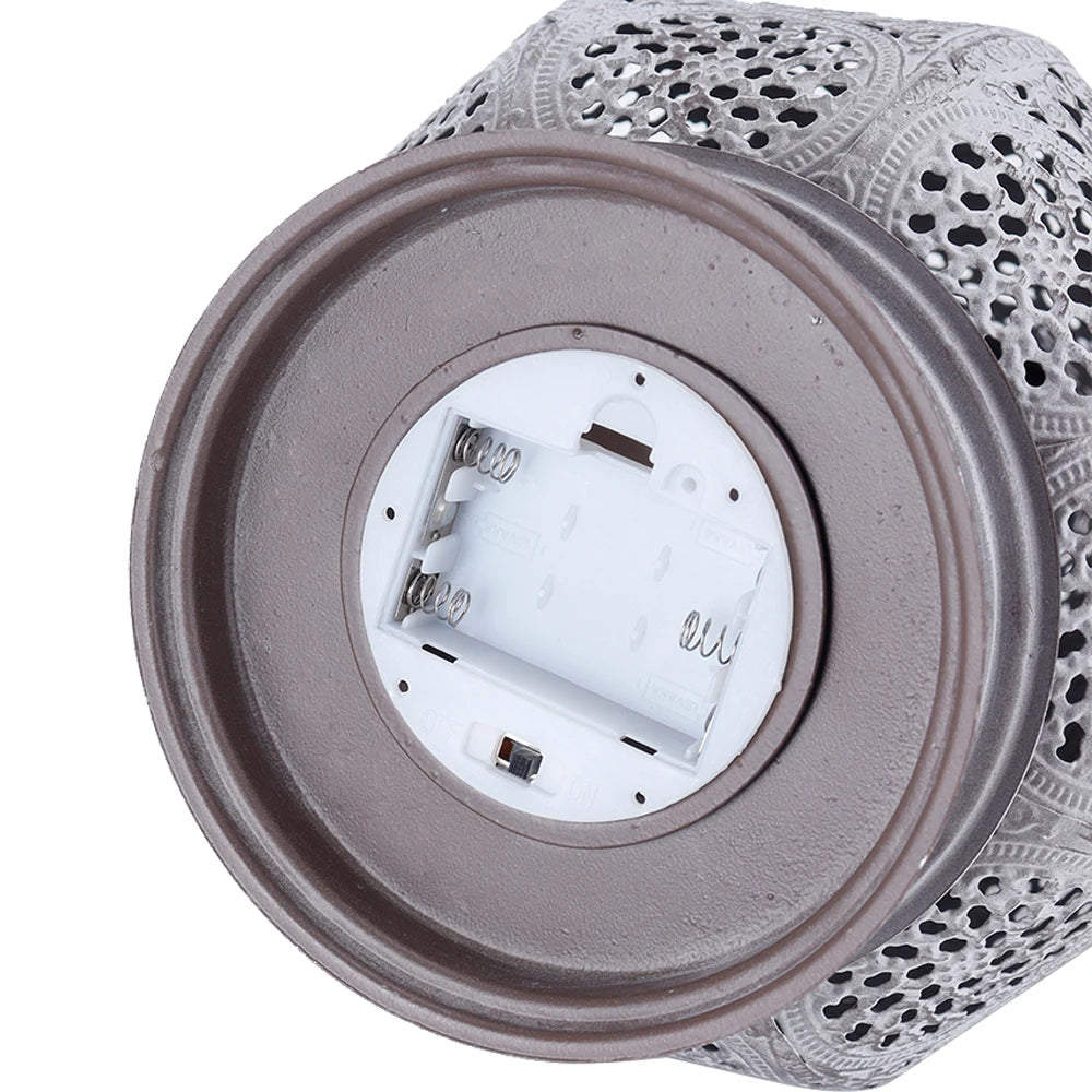 Moroccan metal pendant lamp powered by battery 