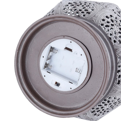 Moroccan metal pendant lamp powered by battery 