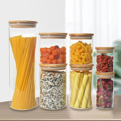 Frascos de vidrio con tapa