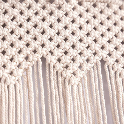 Cortina de macramé hecha a mano