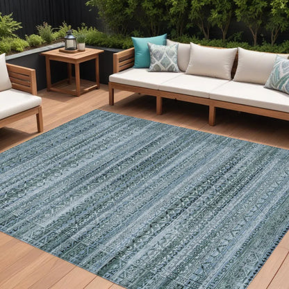 Alfombra boho 8’ X 10’ Tejido Plano Patrón de Pasillo Rectangular Lavable