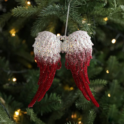 Colgantes navideños creativos rojo vino