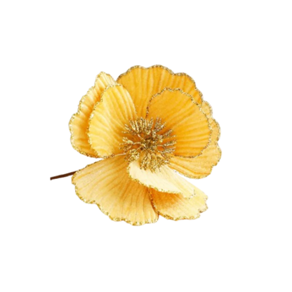 Grandes flores navideñas artificiales brillantes Adorno de árbol de Navidad