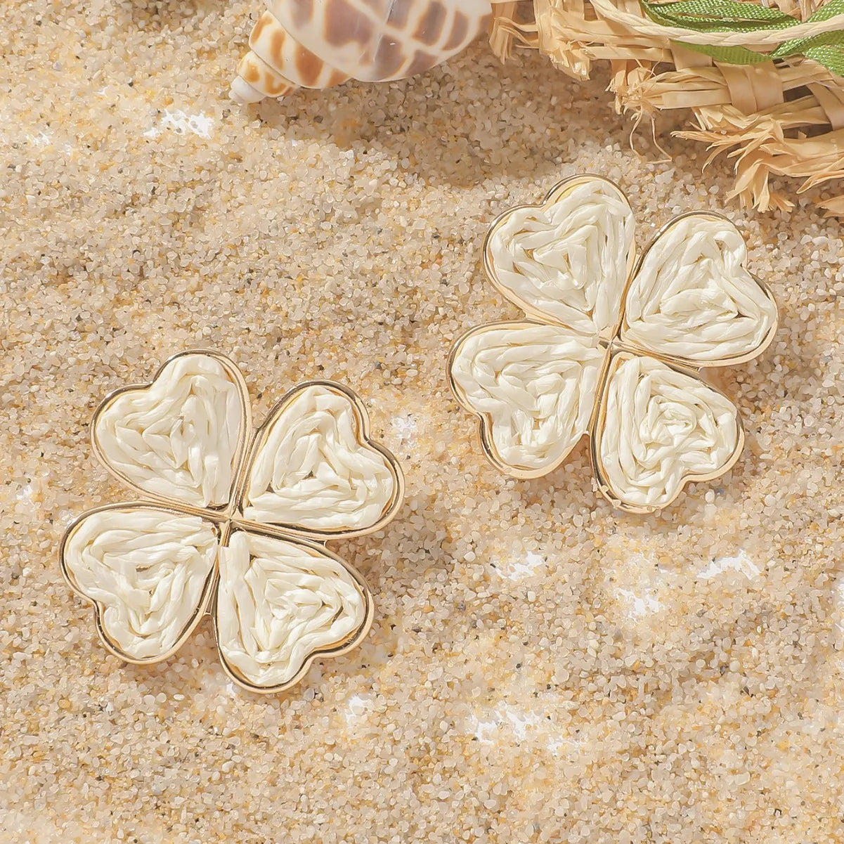 Pendientes colgantes de flores elegantes de Bohemia