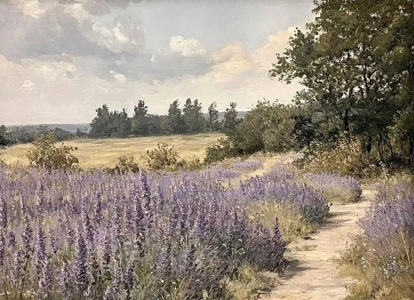 Lienzo natural Flor púrpura