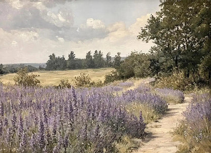 Lienzo natural Flor púrpura