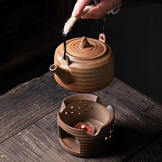 Olla de viga de elevación de cerámica gruesa estilo japonés y accesorios