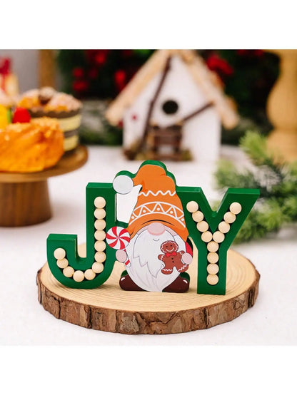 Gingerbread Man Wooden Ornament JOY