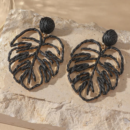 Pendientes colgantes de flores elegantes de Bohemia