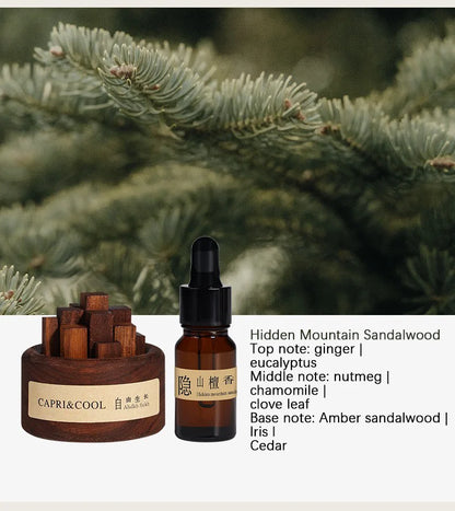 Aceite esencial natural con gotero de vidrio Palos de madera de nogal negro