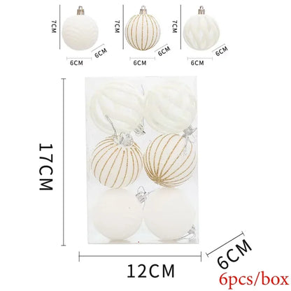 6 pieces/box 6 cm Christmas Balls