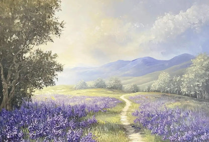 Lienzo natural Flor púrpura