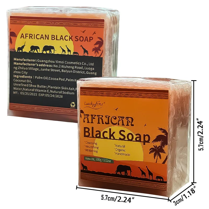 Jabón africano natural de 100 g con manteca de karité orgánica, cuidado de la piel,hidratante, acné … hecho a mano