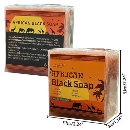 Jabón africano natural de 100 g con manteca de karité orgánica, cuidado de la piel,hidratante, acné … hecho a mano