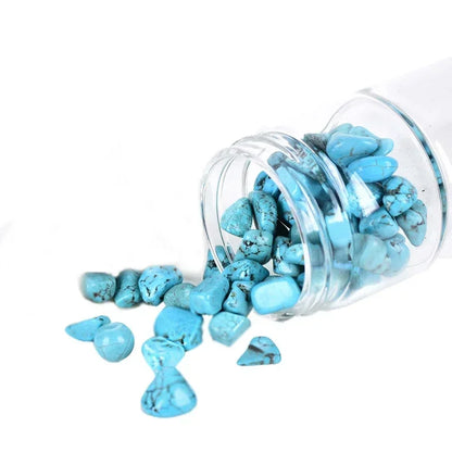 Botella de vidrio de bambú con piedras naturales, Vidrio curativo Elixir de energía