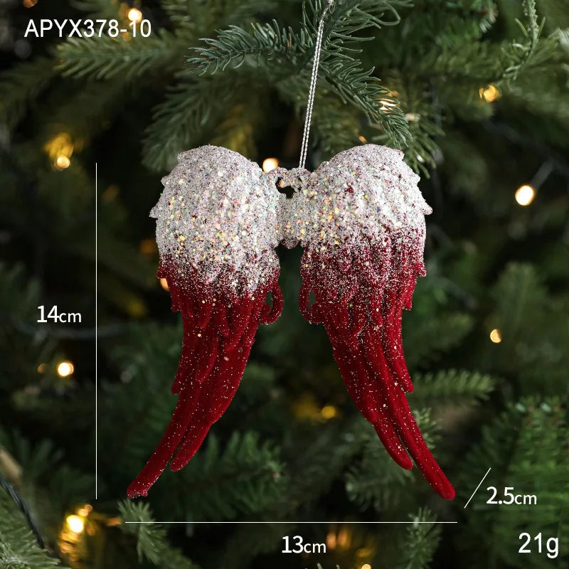 Colgantes navideños creativos rojo vino