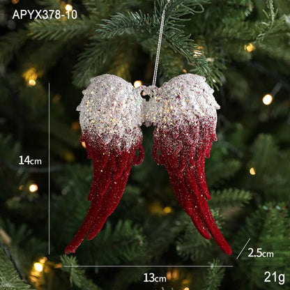 Colgantes navideños creativos rojo vino