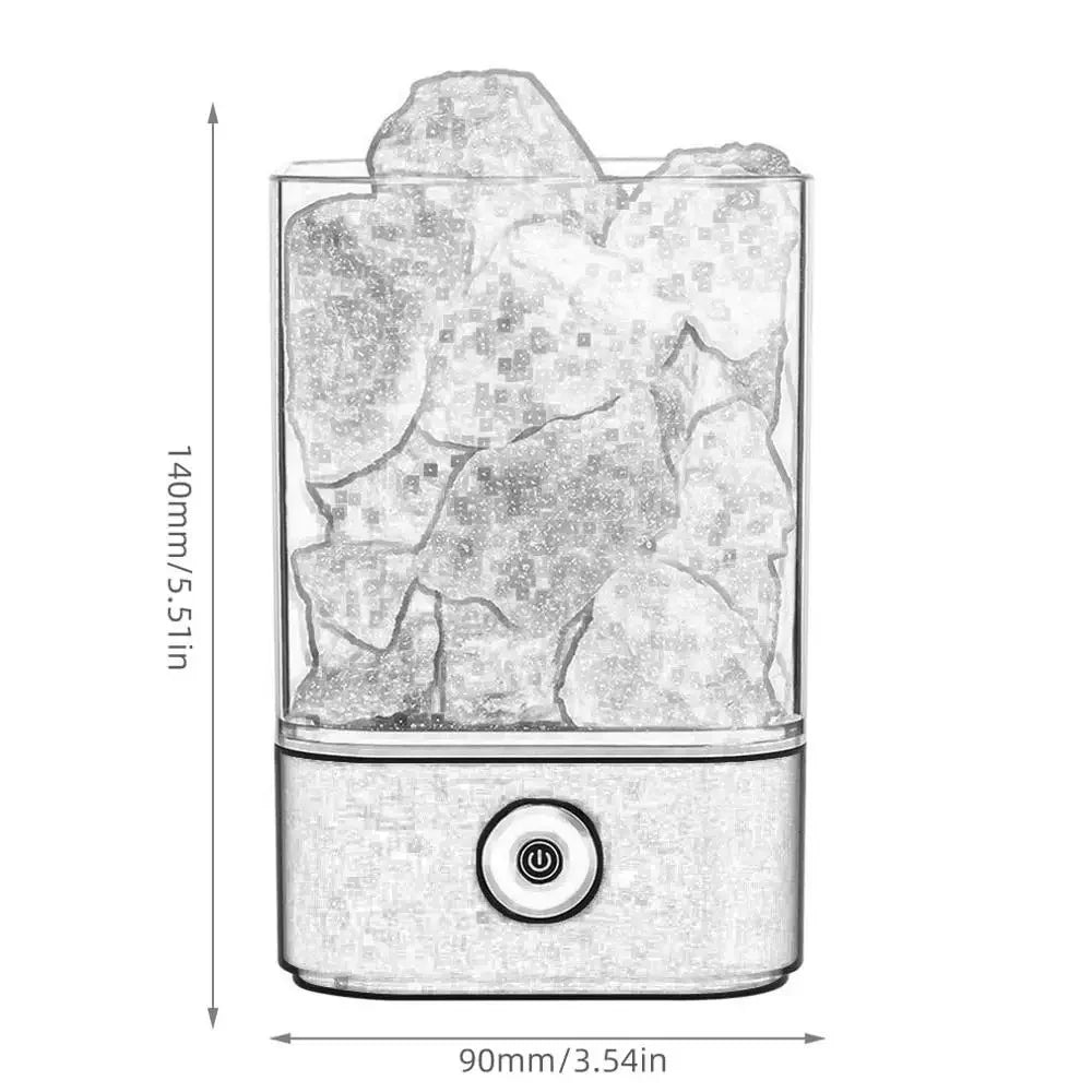 Lámpara de sal del Himalaya, purificación de aire con iones negativos