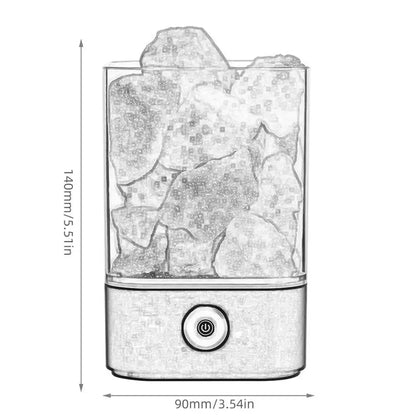 Lámpara de sal del Himalaya, purificación de aire con iones negativos