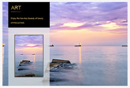 Panoramic natural landscape painting on canvas