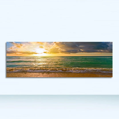Panoramic natural landscape painting on canvas