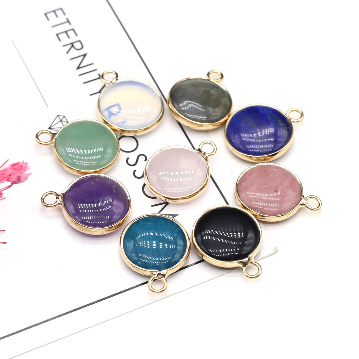 Colgante de piedra natural Forma redonda