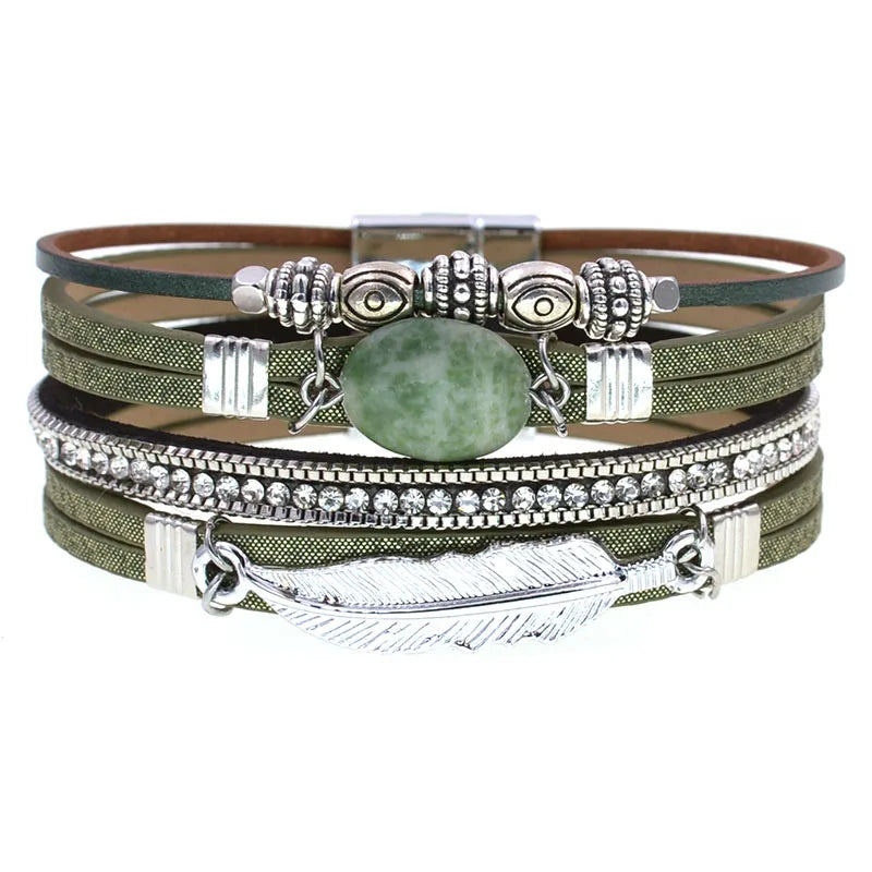 Pulseras de encanto de piedra natural