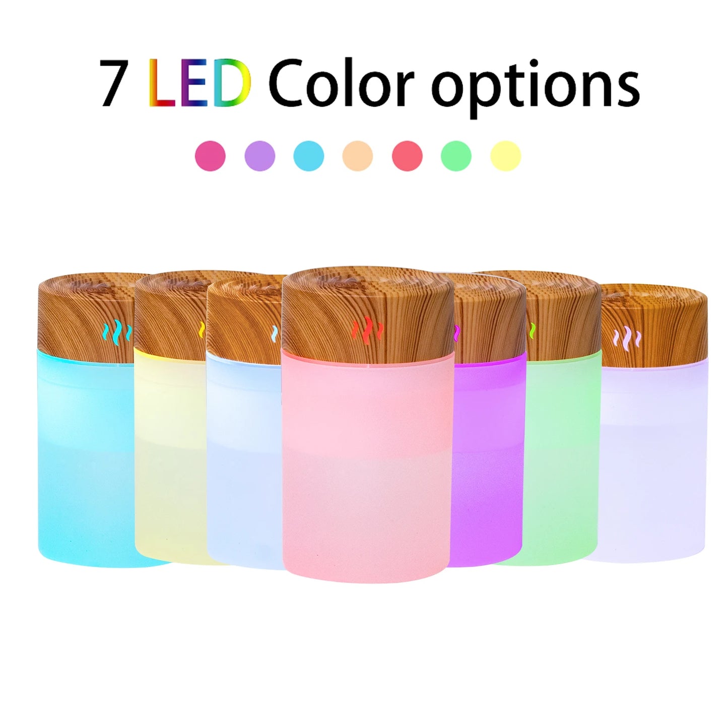 Humidificador de aire USB de 260 ml, difusor de aceite de aroma