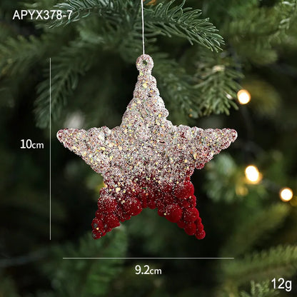 Colgantes navideños creativos rojo vino