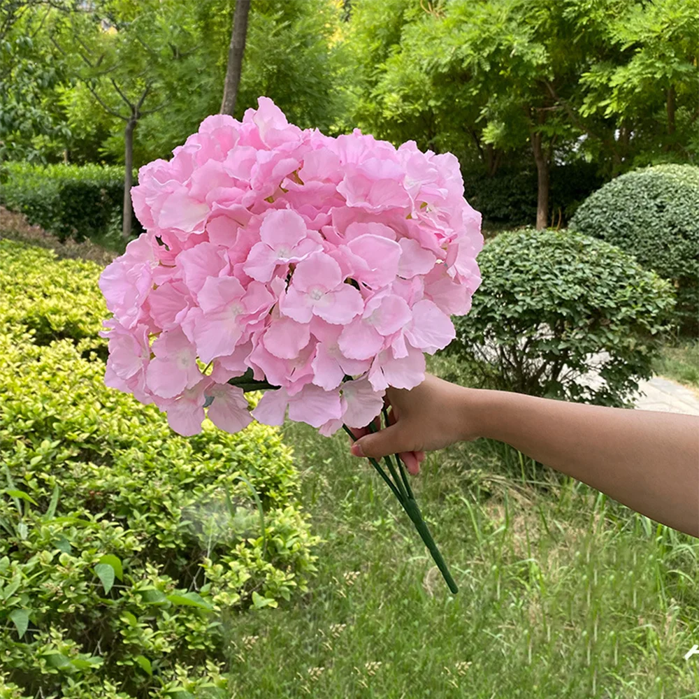 Hortensia Artificial Pequeña Rama Flor de Seda