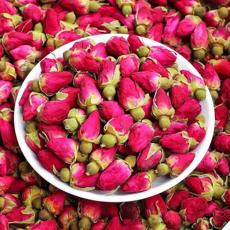 Flores secas de rosas naturales