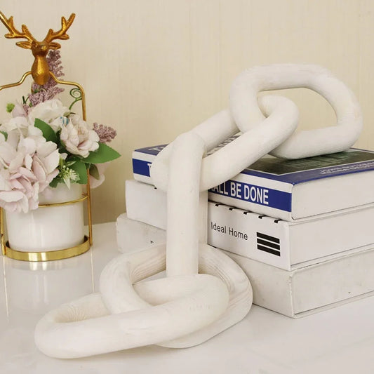 Hand-carved wooden chain, 5 links 