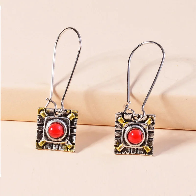 Retro Geometric Earrings