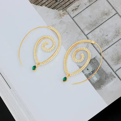 Pendientes colgantes en forma de círculo estilo bohemio