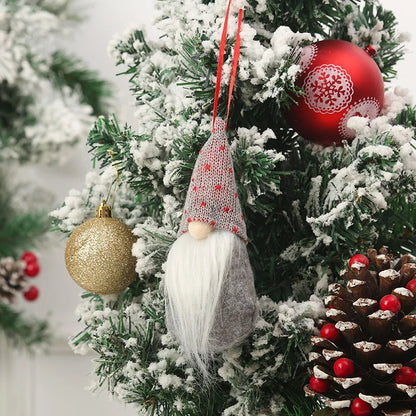 Gnomos sin rostro de decoración del árbol de Navidad