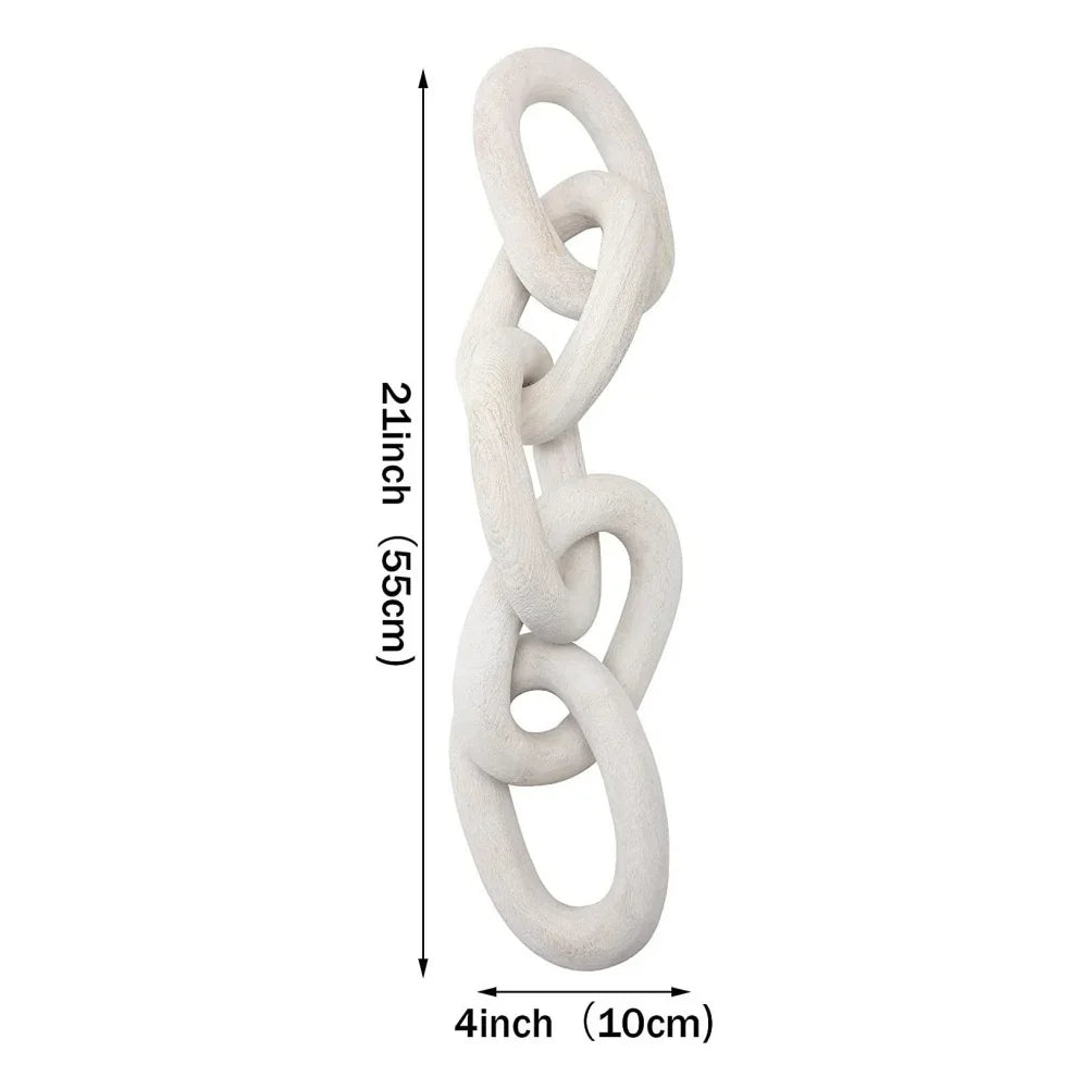 Cadena de Madera tallada a mano 5 eslabones