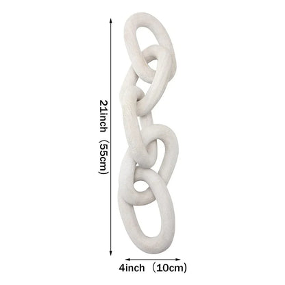 Cadena de Madera tallada a mano 5 eslabones