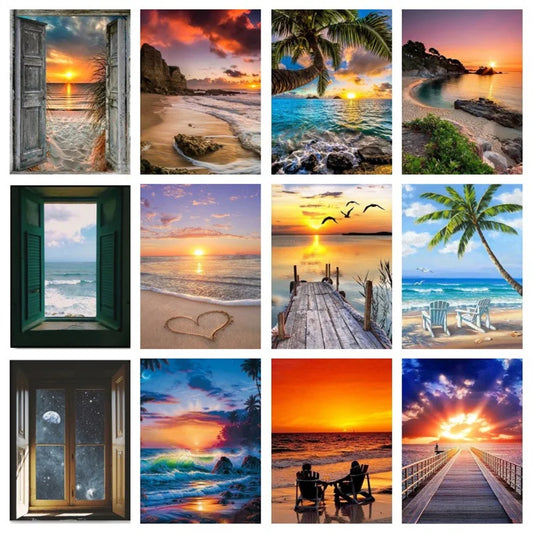 Natural landscape painting on canvas