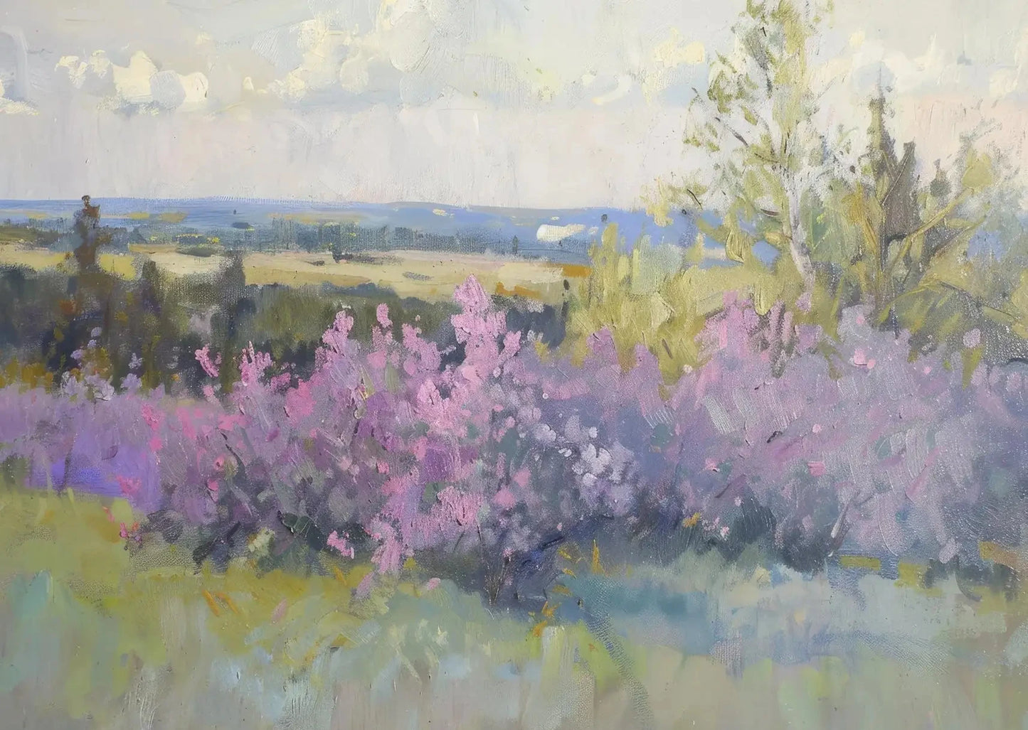 Lienzo natural Flor púrpura