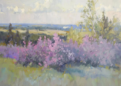 Lienzo natural Flor púrpura