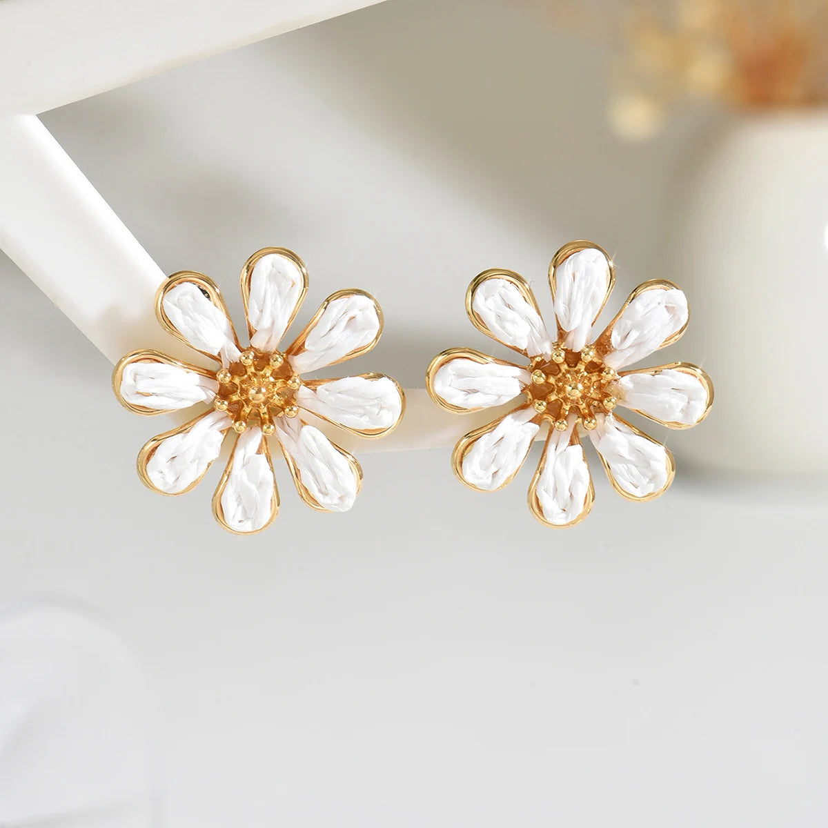 Pendientes de Flor Hecho a Mano