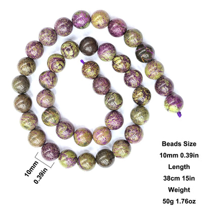 Cuentas redondas pulidas a mano