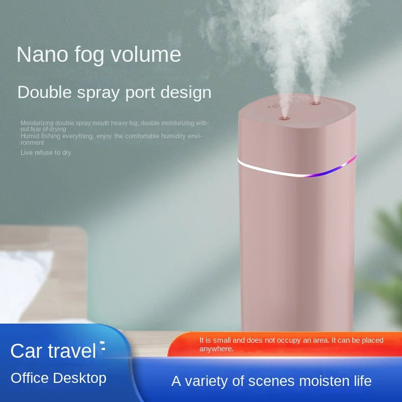 Humidificador USB de doble boquilla | Súper niebla y ultra silencioso
