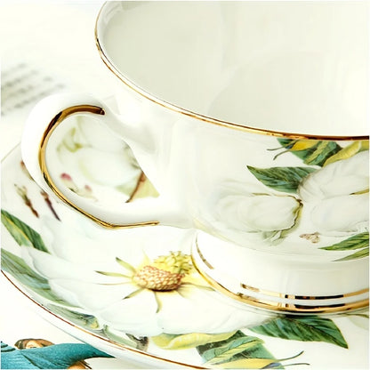 Taza de té de camelia de cerámica de 5,7 oz