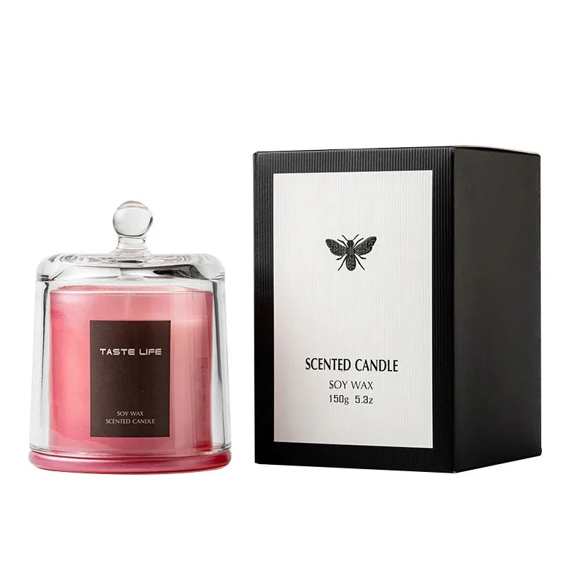 Vela perfumada en tarro vela relajante, de soja natural