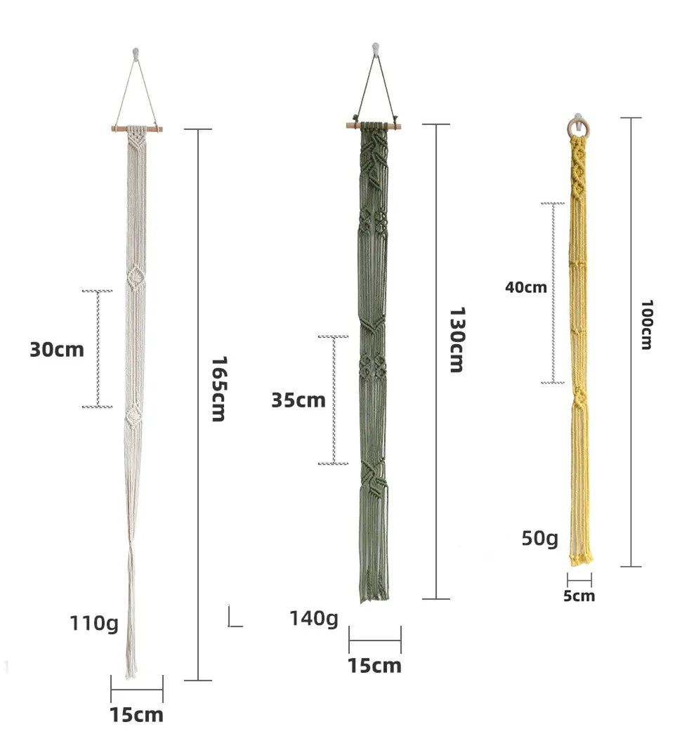 Tapiz de macramé colgante