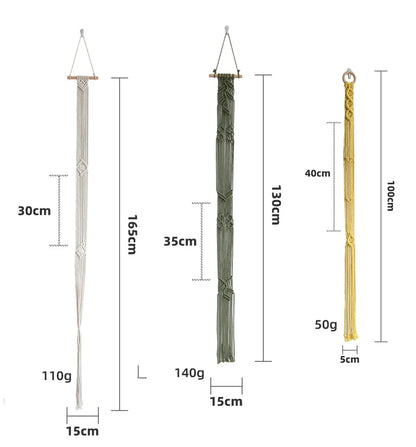 Tapiz de macramé colgante
