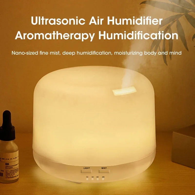 Humidificador de aire de 500 ml Difusor de aceites esenciales con luces nocturnas coloridas USB