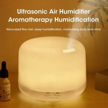 Humidificador de aire de 500 ml Difusor de aceites esenciales con luces nocturnas coloridas USB