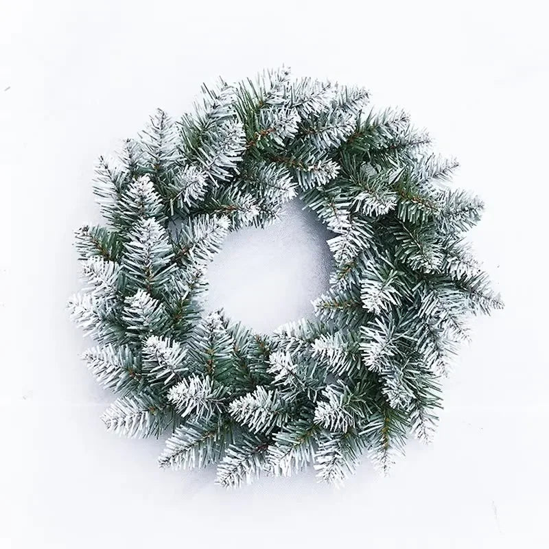 Corona artificial con piña decoración navideña